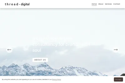 Screenshot of the thread- digital homepage