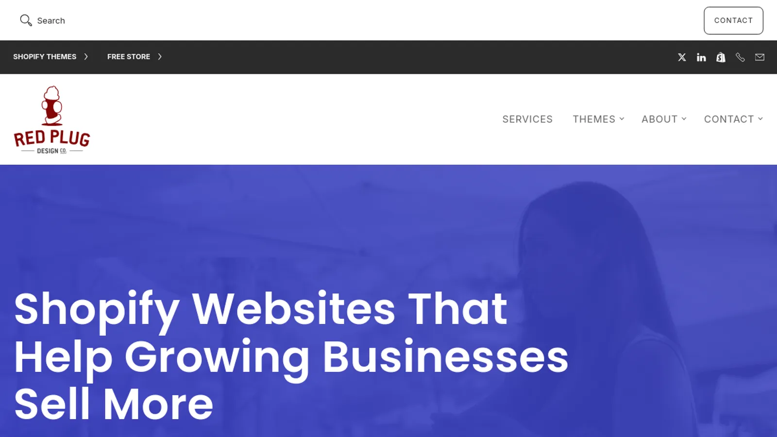 Screenshot of the Red Plug Design Co. homepage