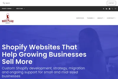 Screenshot of the Red Plug Design Co. homepage
