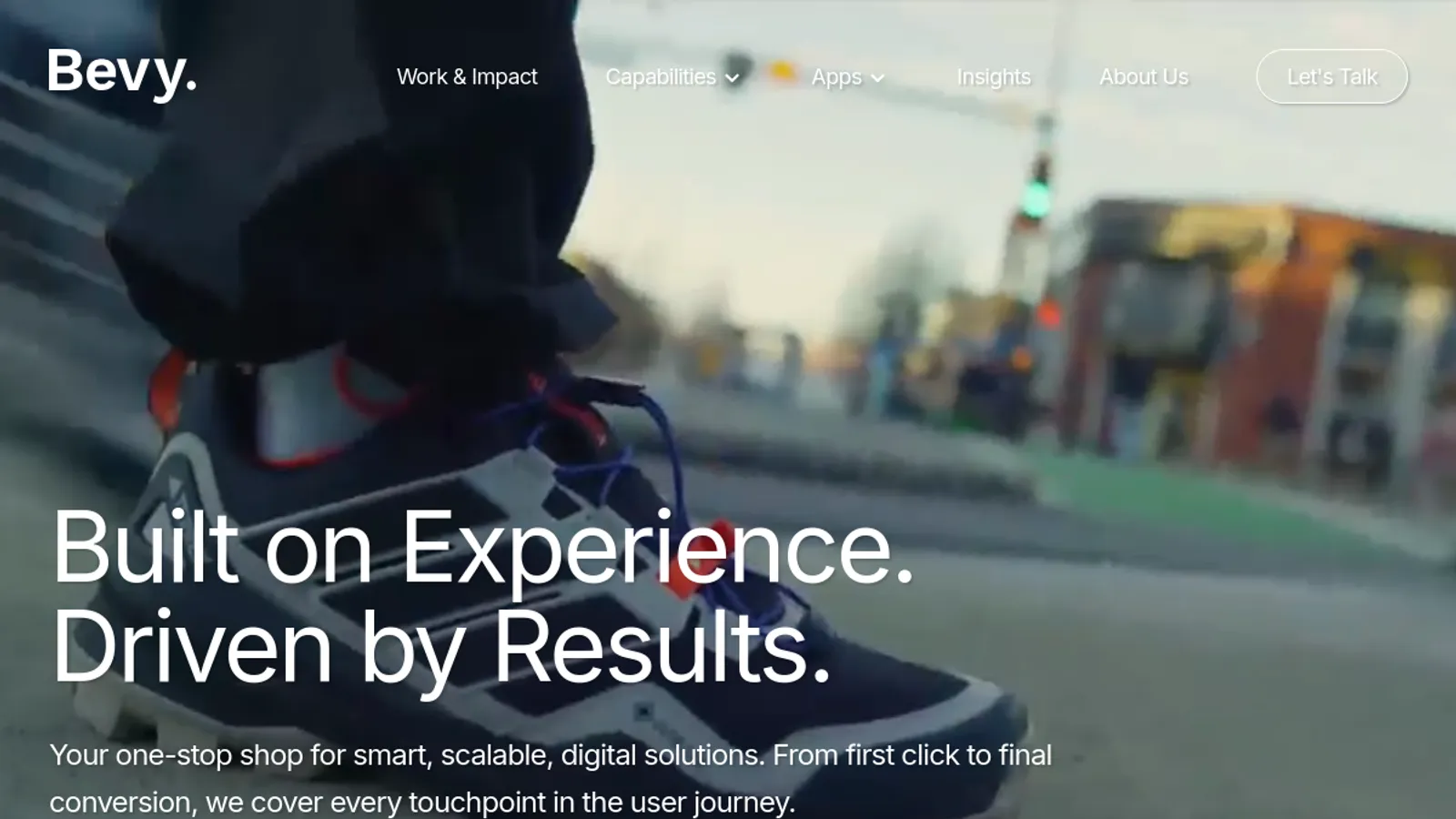 Screenshot of the Bevy Commerce Inc homepage