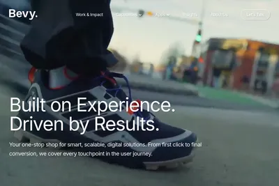 Screenshot of the Bevy Commerce Inc homepage