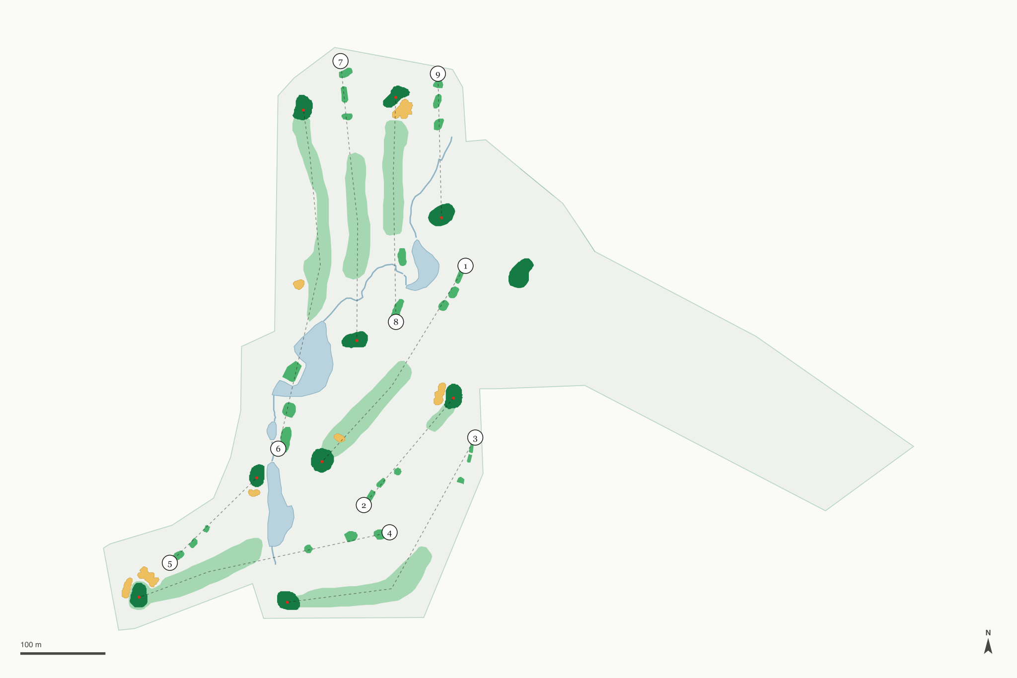 Map of Whispering Hills Golf Course