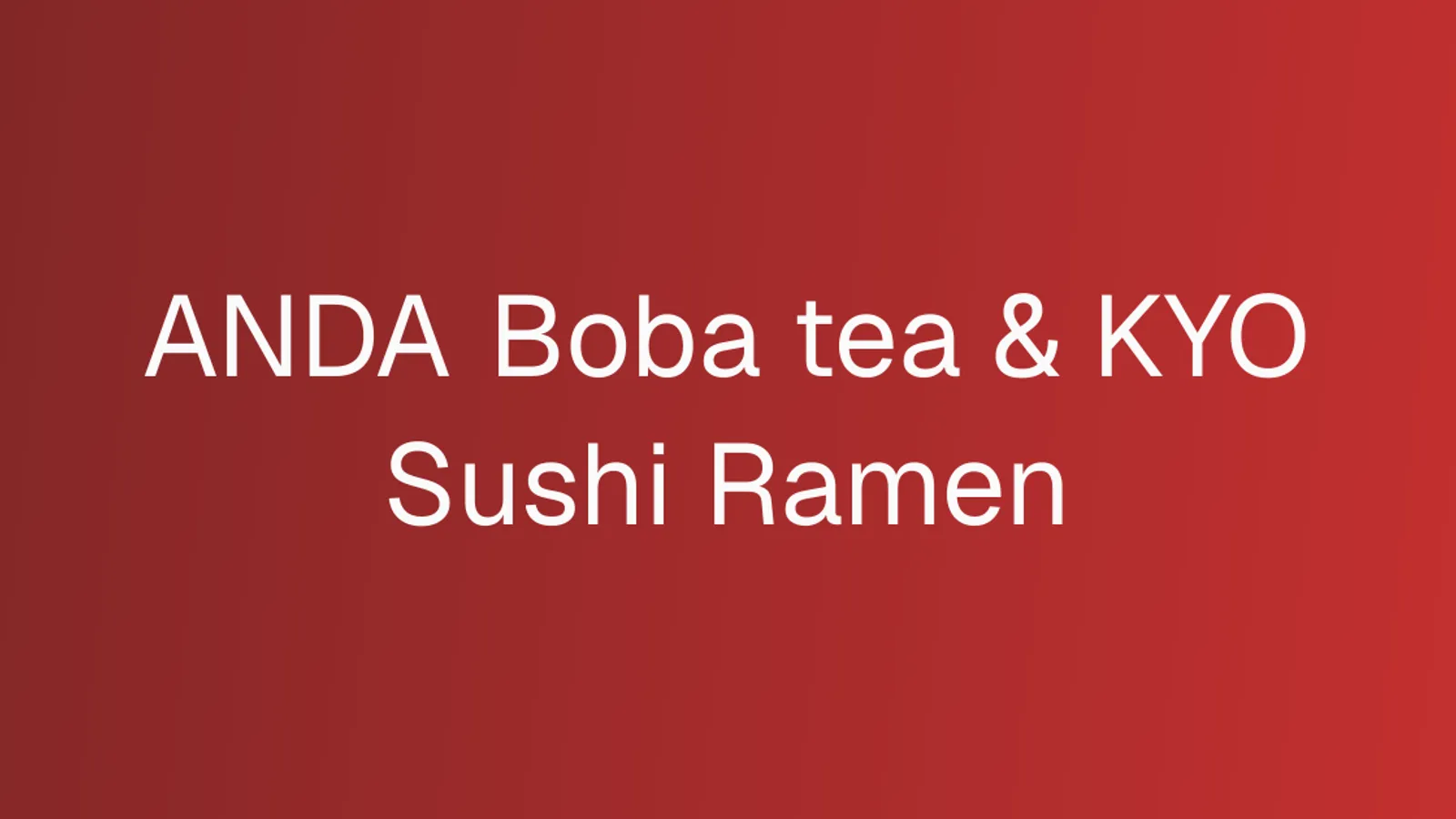 Anda Boba tea
