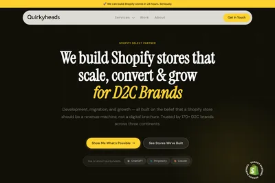 Screenshot of the Quirkyheads Ventures Private Limited homepage