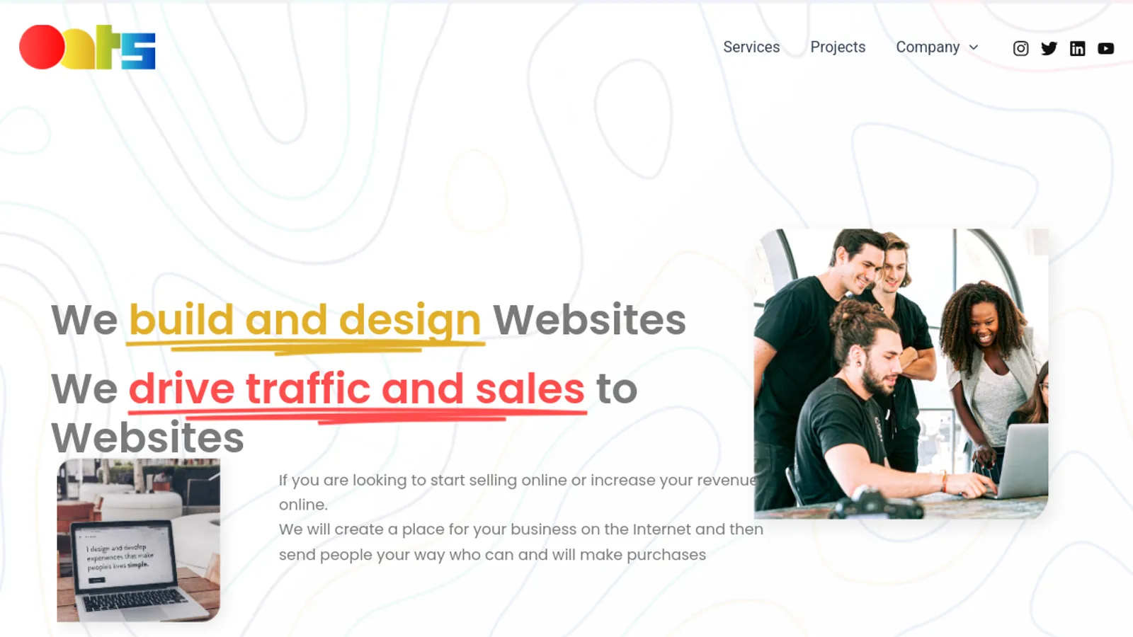 Screenshot of the OATS Technologies Africa homepage