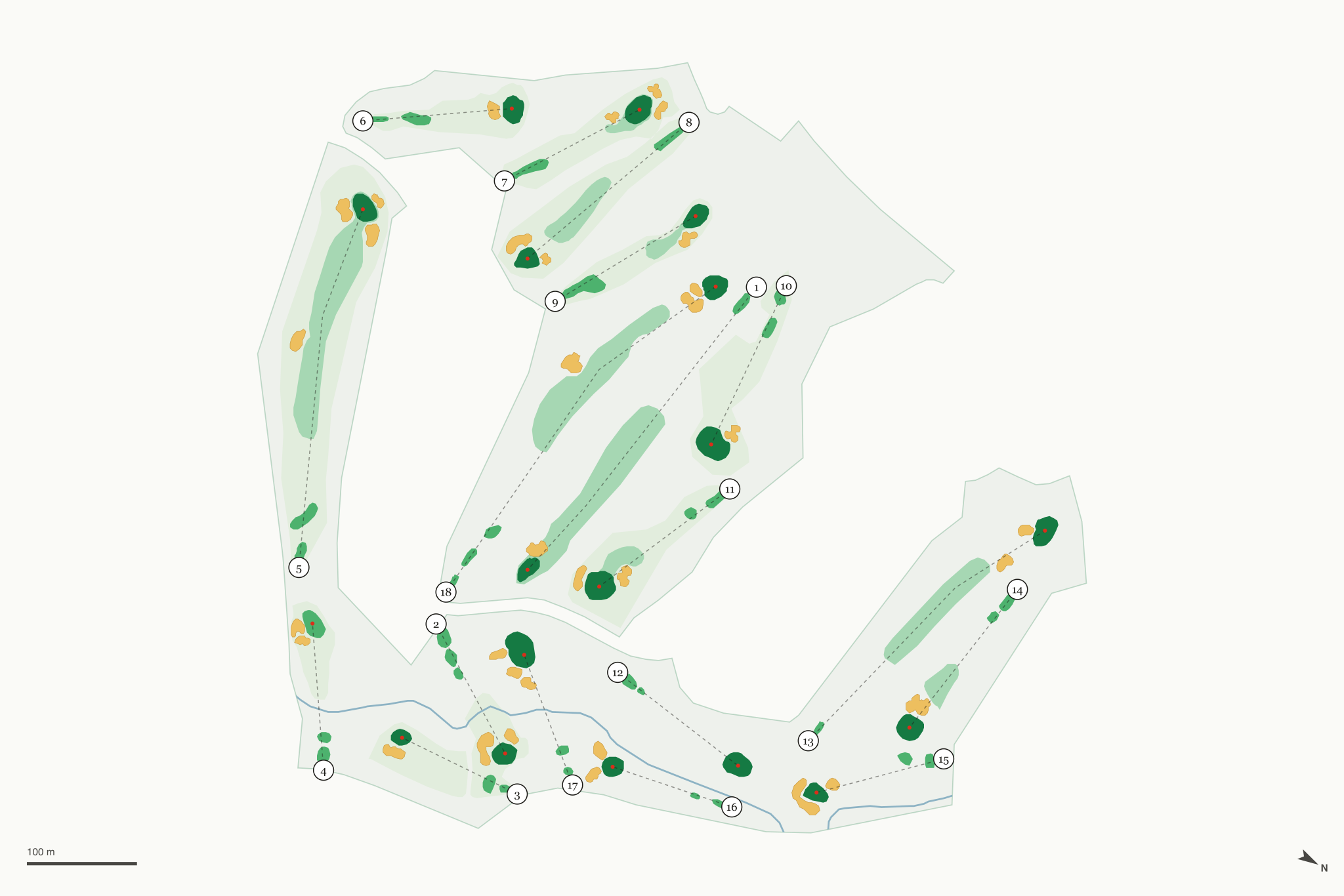 Map of Incline Village Mountain Golf Course
