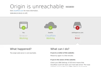 Screenshot of the Aloft. homepage