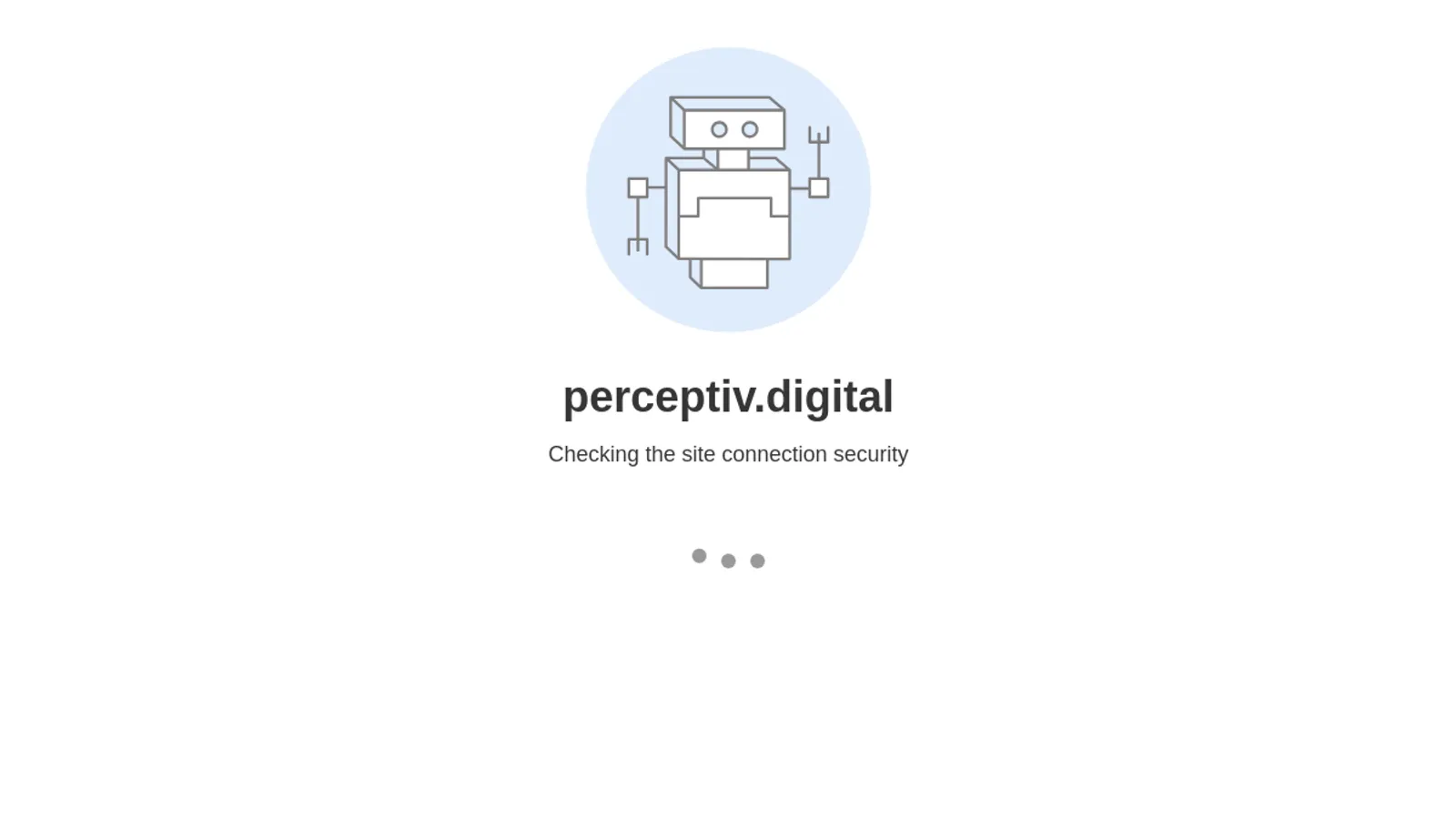 Screenshot of the Perceptiv Digital homepage