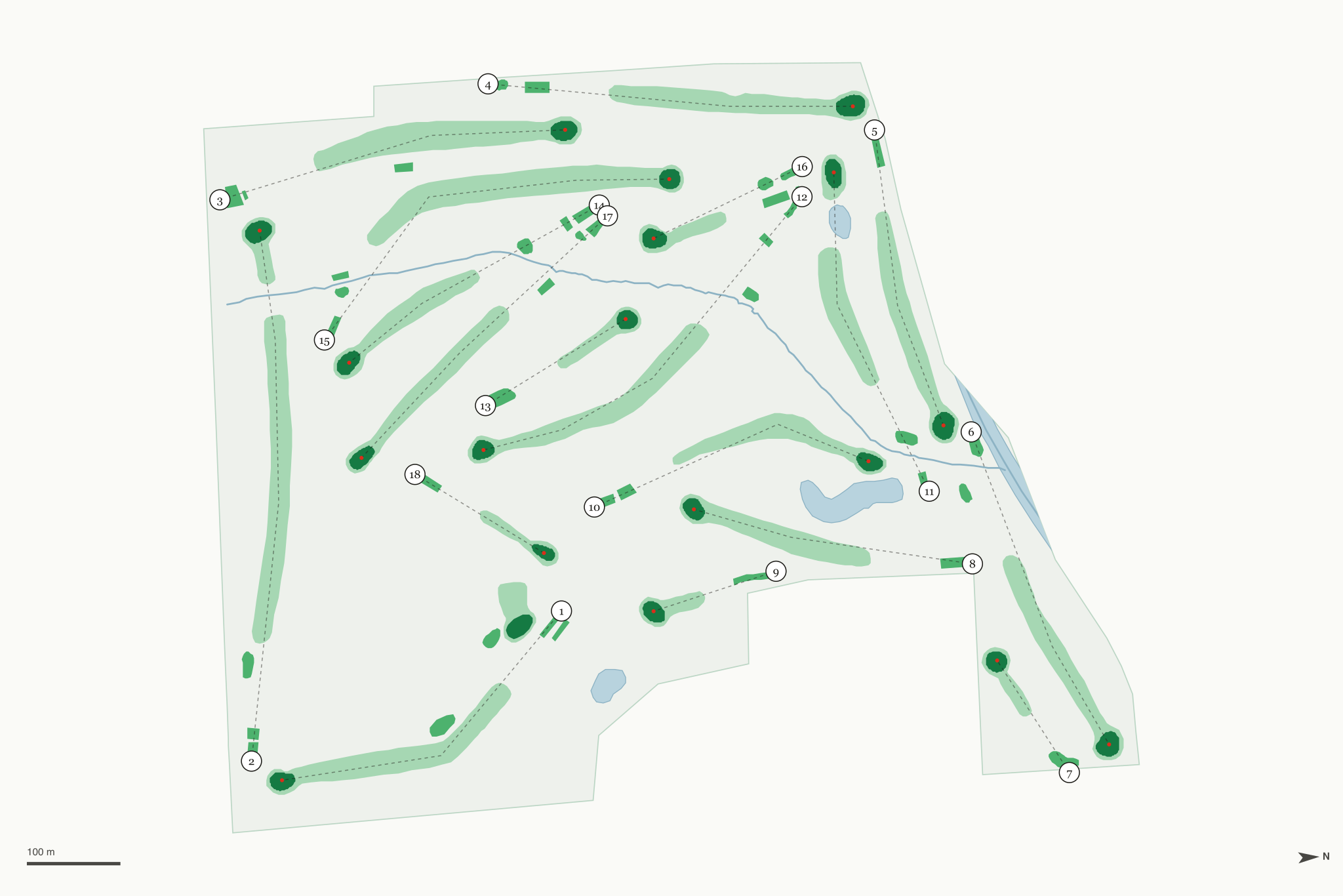 Map of American Legion Memorial Golf Course