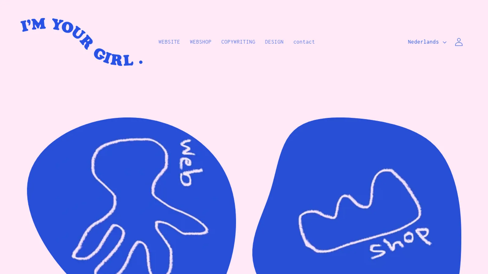 Screenshot of the I'M YOUR GIRL. homepage