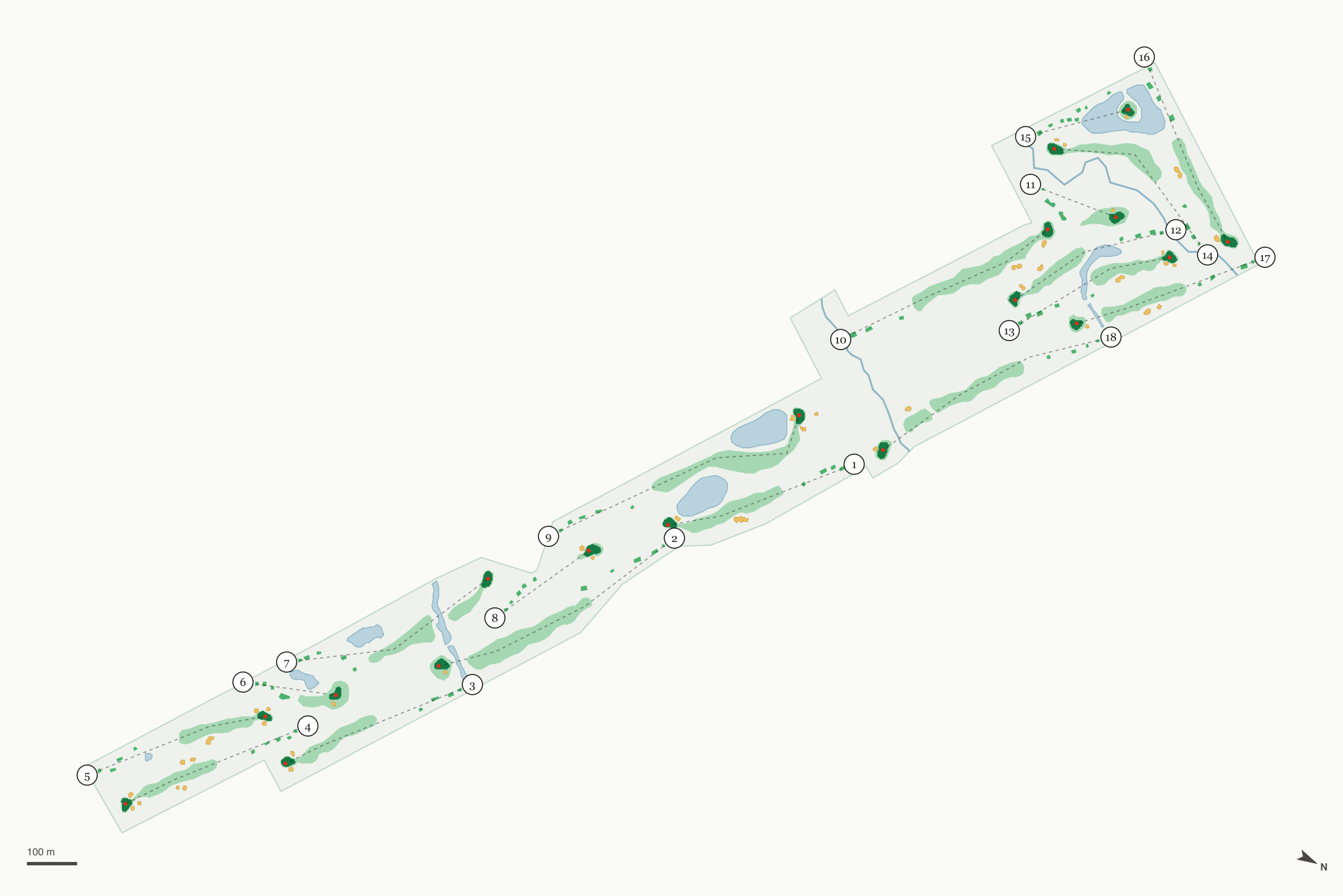 Map of Rooster Run Golf Club