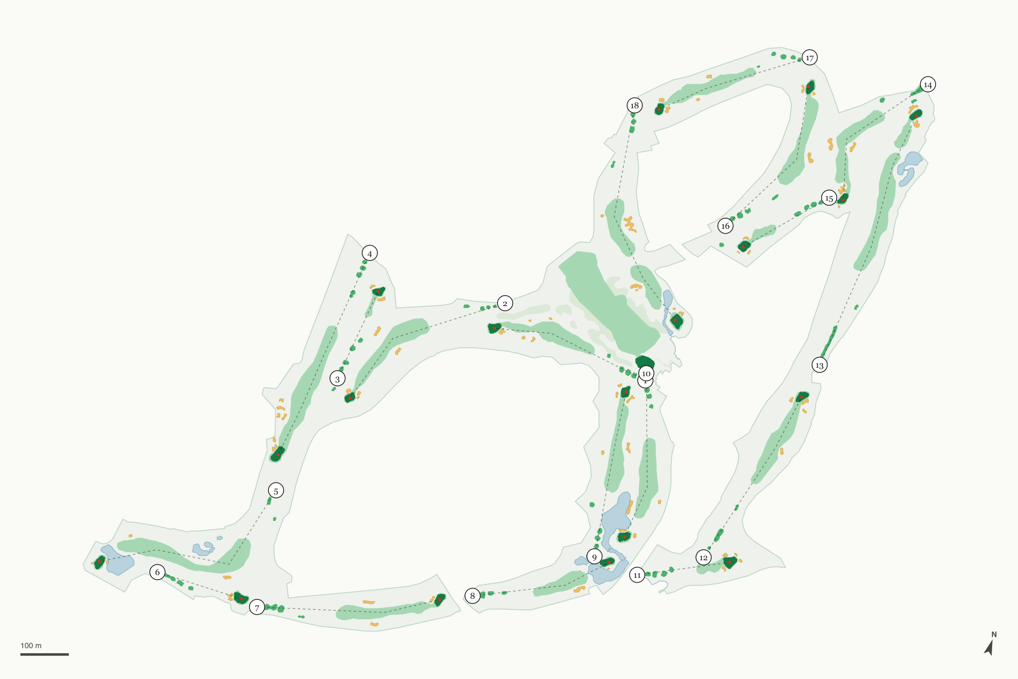 Map of The Legends Golf Club at Temeku Hills