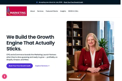 Screenshot of the Marketing Launch Partners LLC homepage