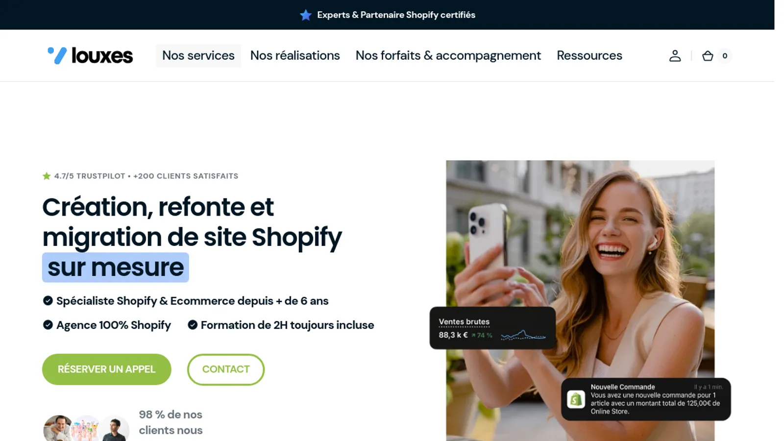 Screenshot of the Laura - Création, migration, refonte & maintenance homepage