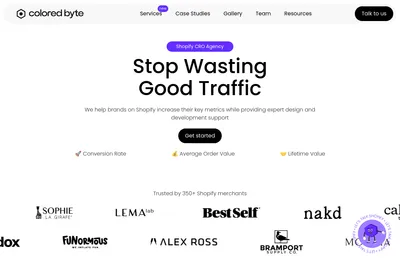 Screenshot of the Colored Byte homepage