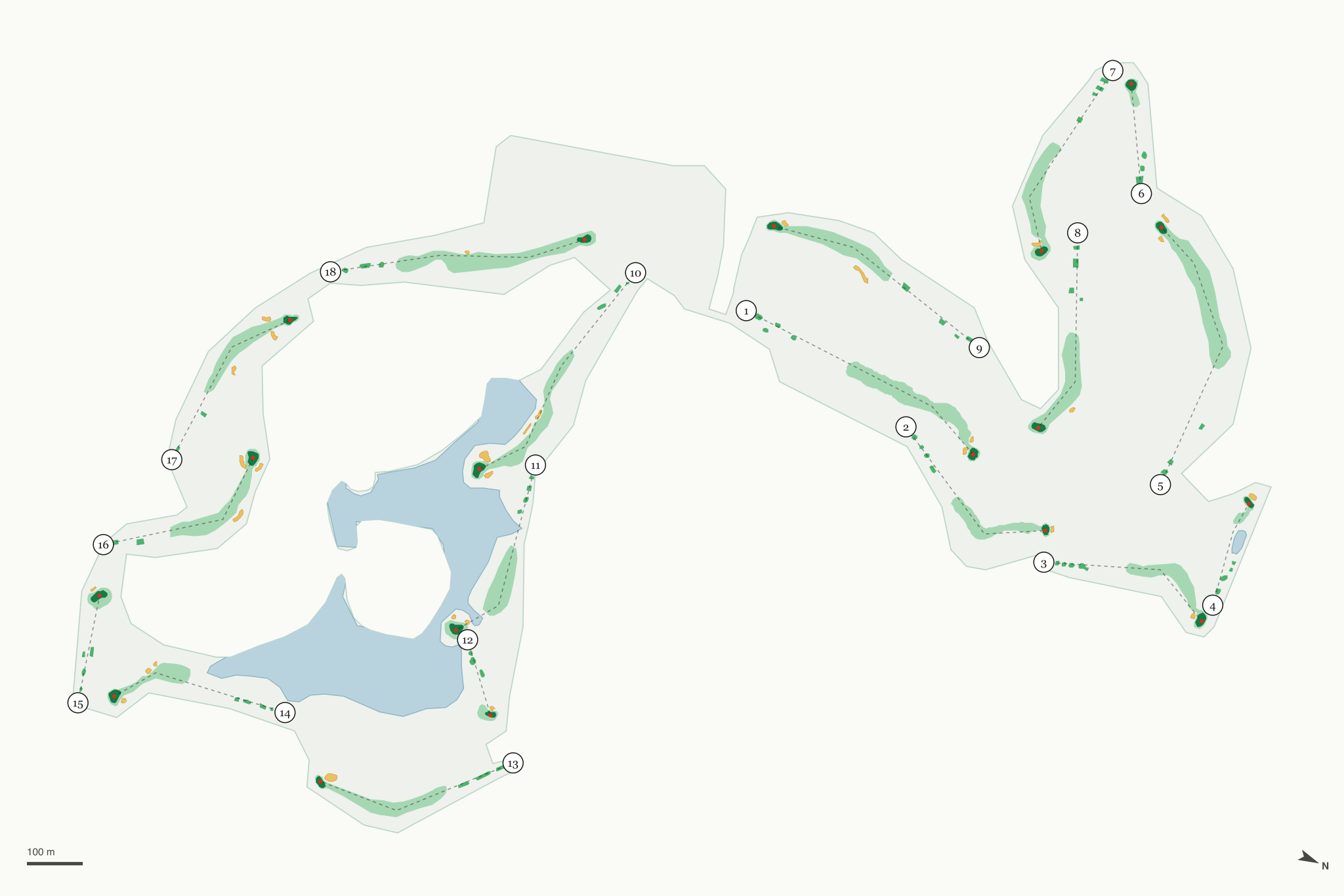 Map of Lake Diamond Golf & Country Club