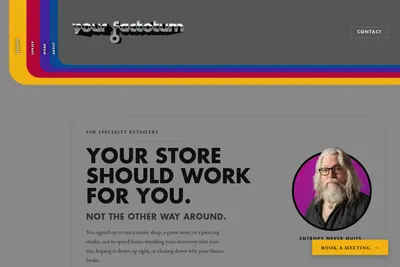 Screenshot of the Your Factotum homepage