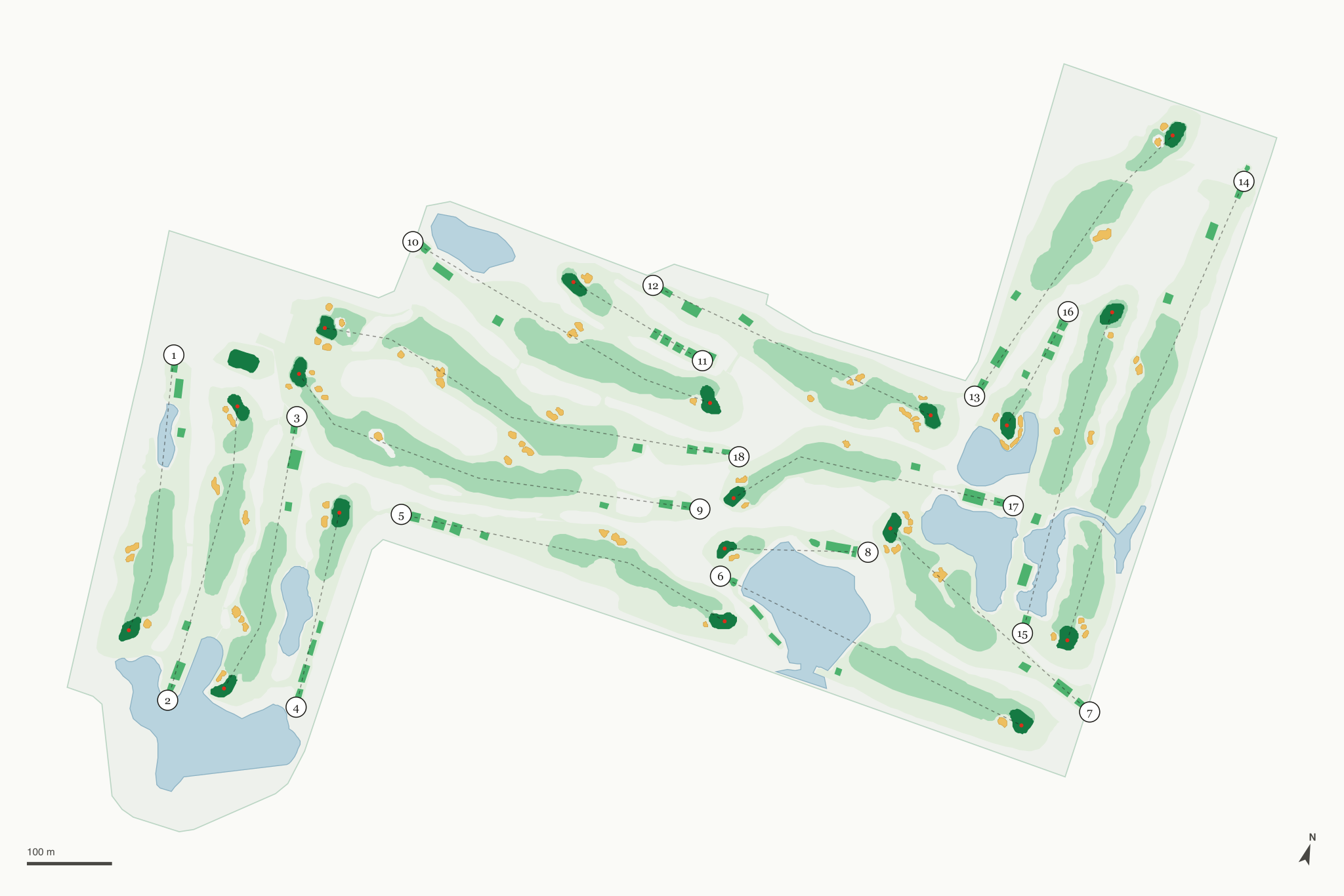 Map of Shepherd's Crook Golf Course