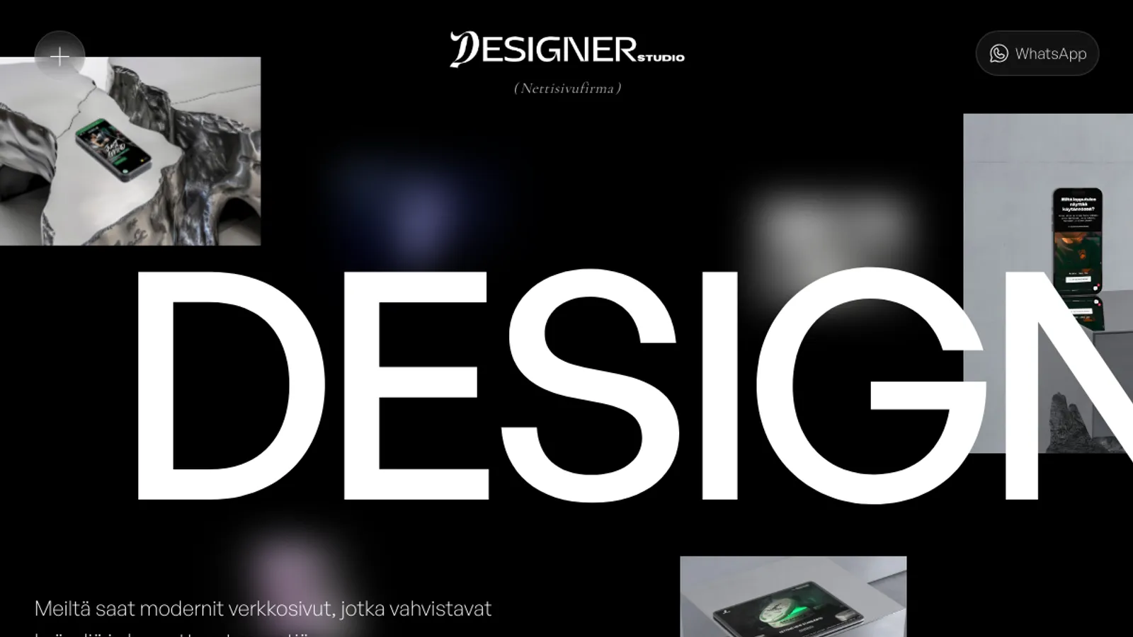 Screenshot of the Designer Studio homepage