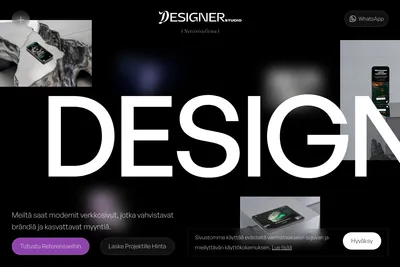 Screenshot of the Designer Studio homepage