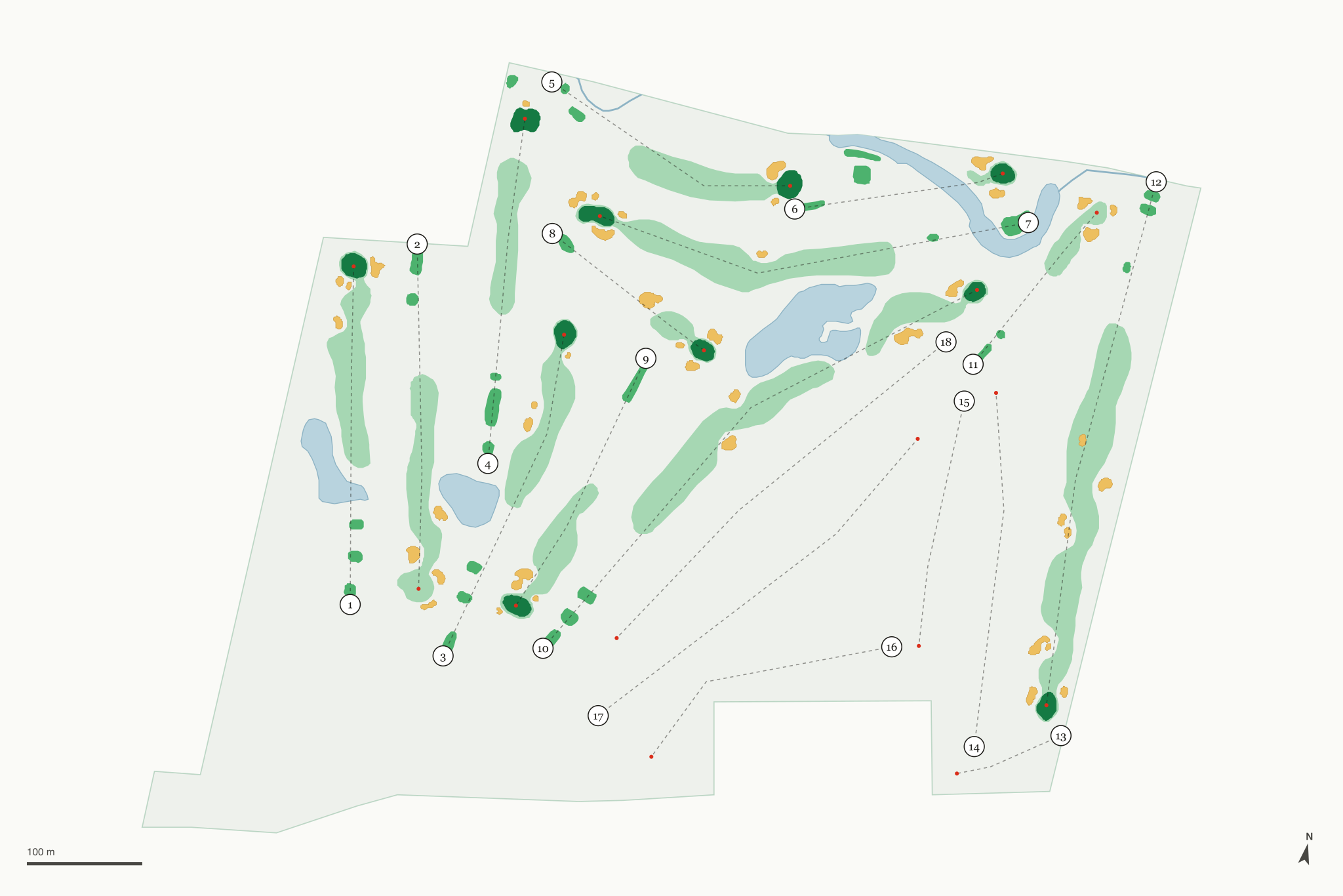 Map of Eaglewood Golf Course