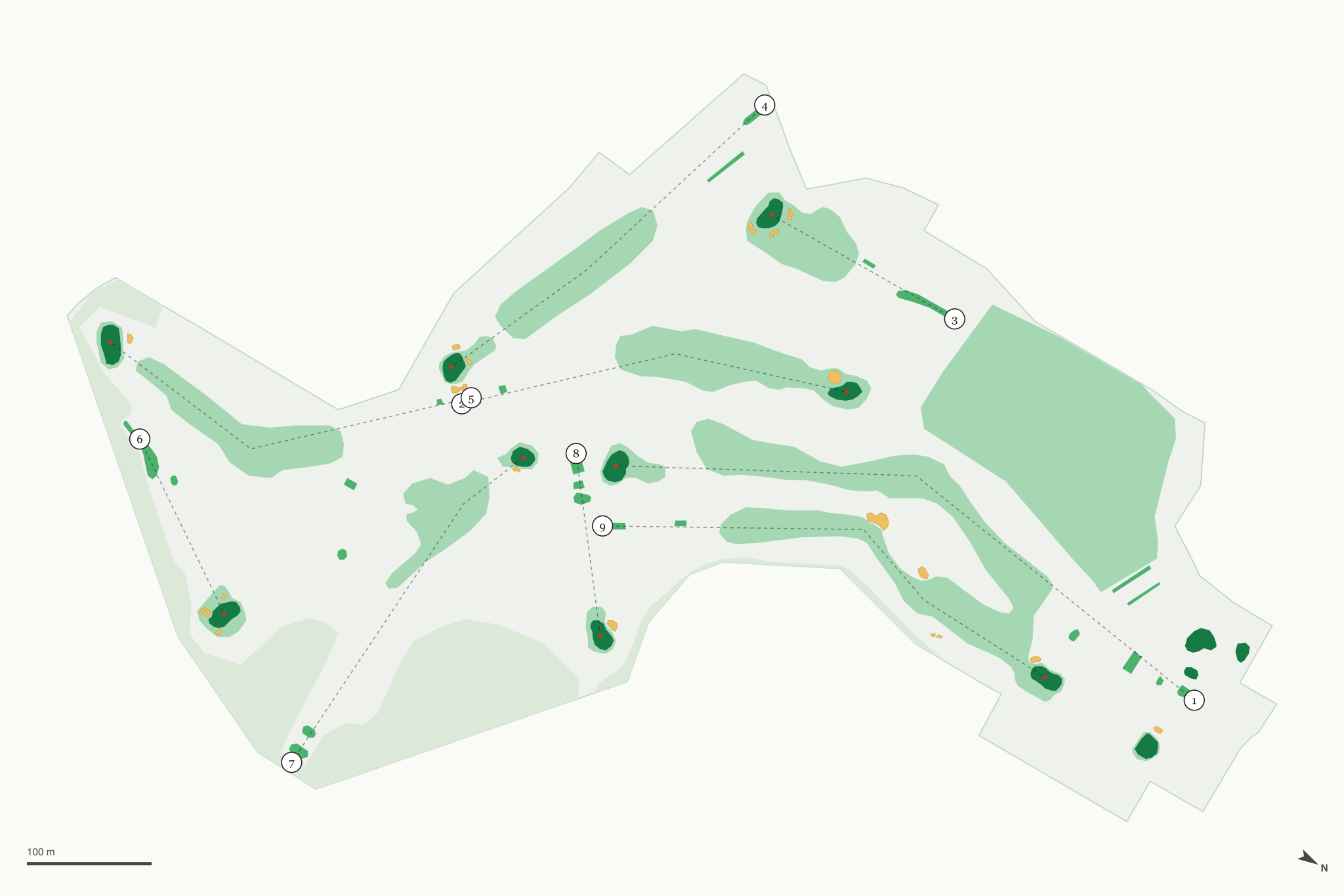 Map of Laurelwood Golf Course