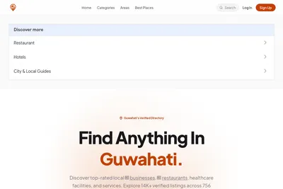 Screenshot of the Guwahati Portal homepage