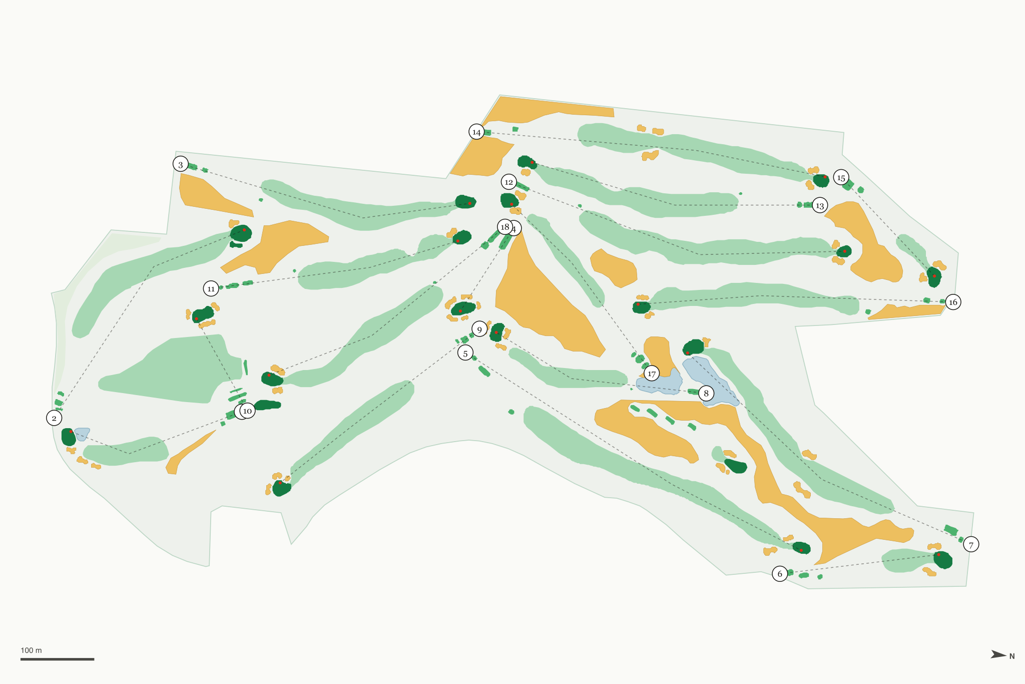 Map of Red Hill Country Club