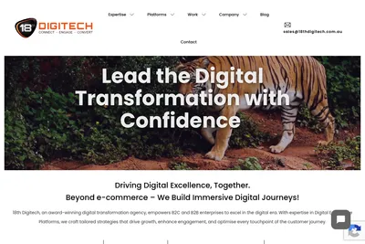 Screenshot of the 18th Digitech homepage