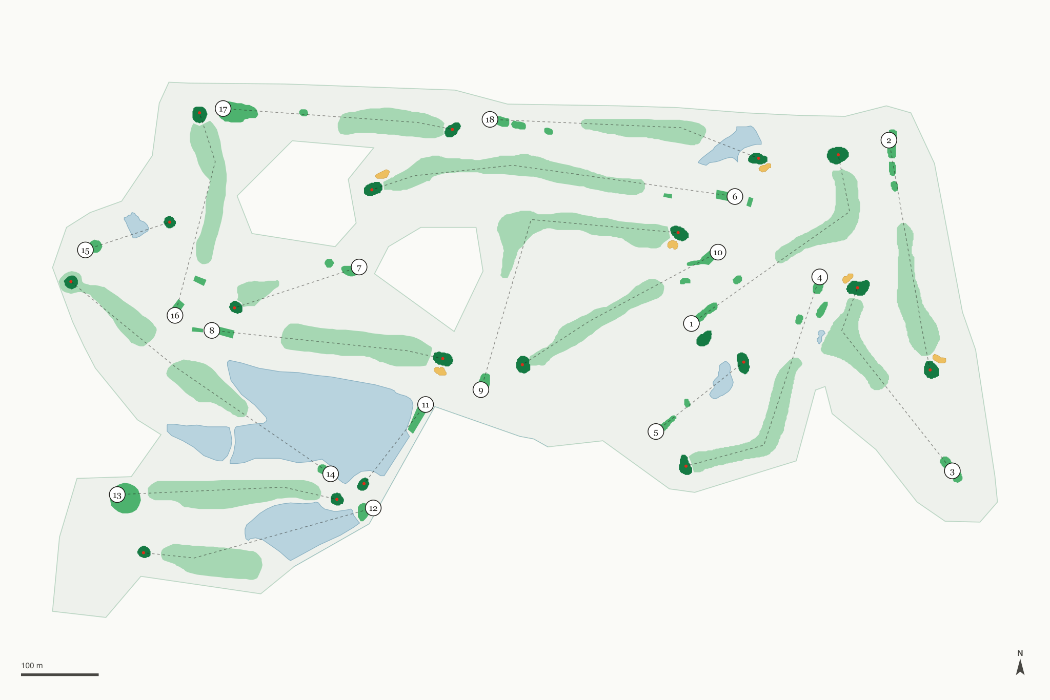 Map of Incline Village Golf Course
