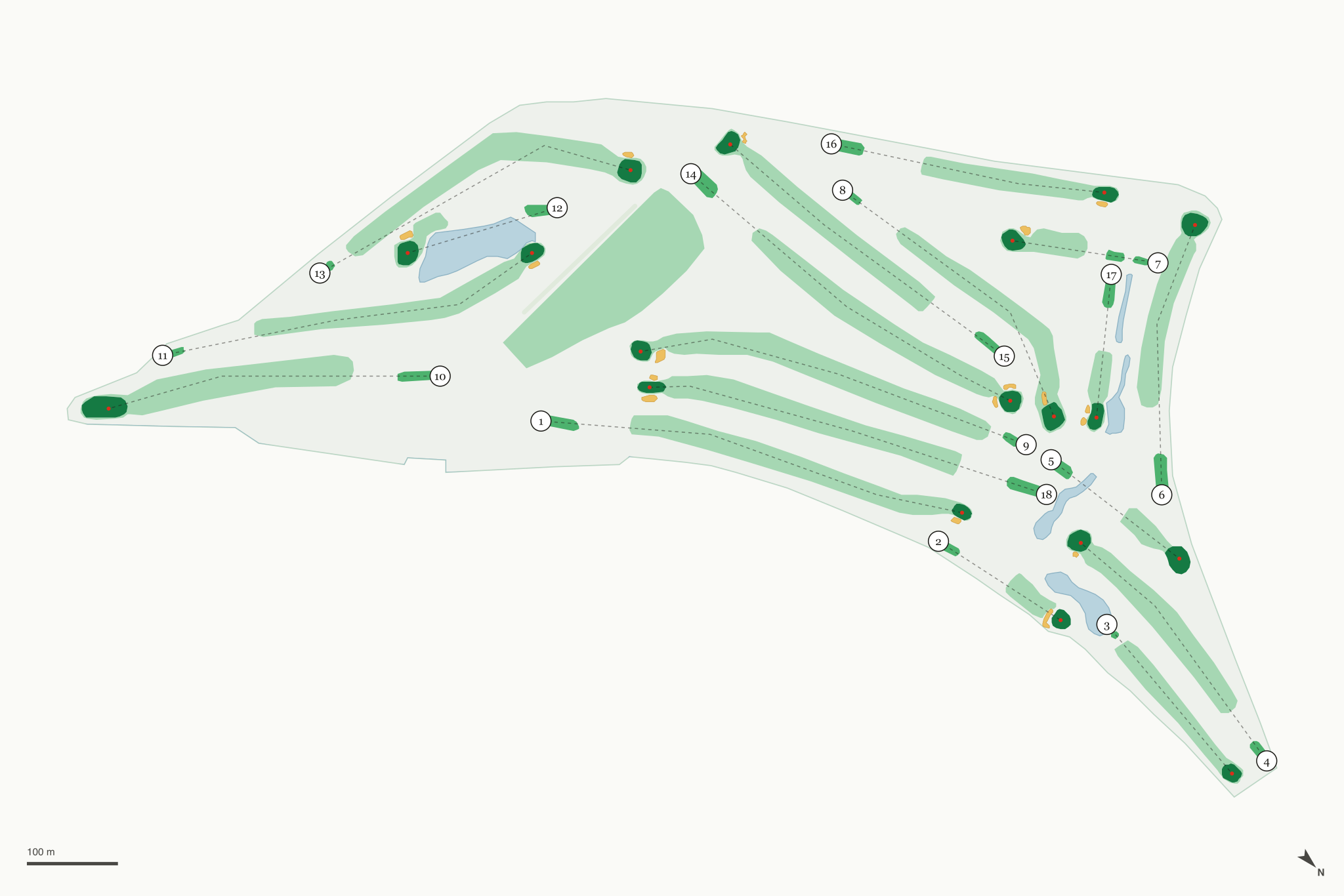 Map of River's Edge Golf Club At Burley