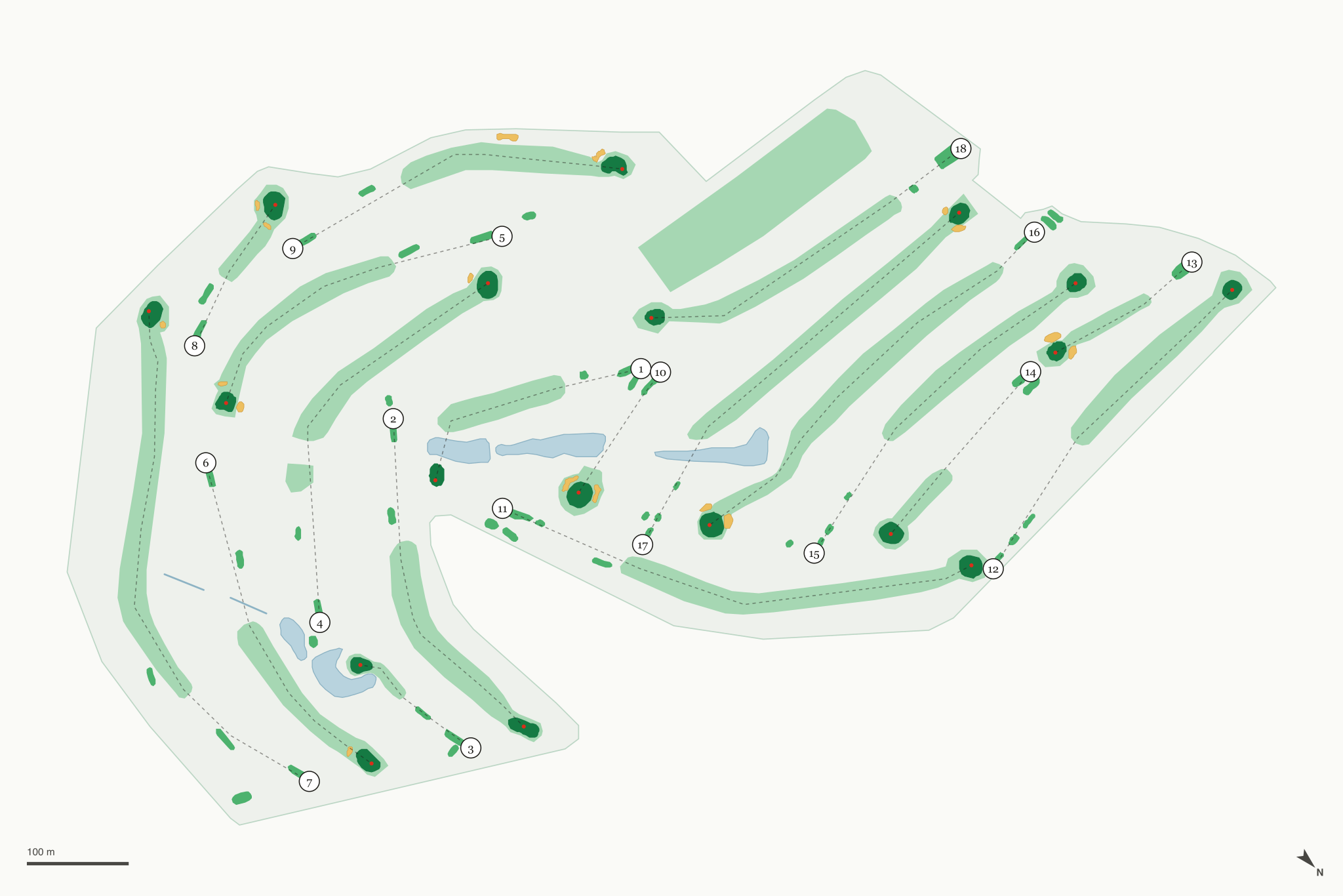 Map of Green Hills Golf
