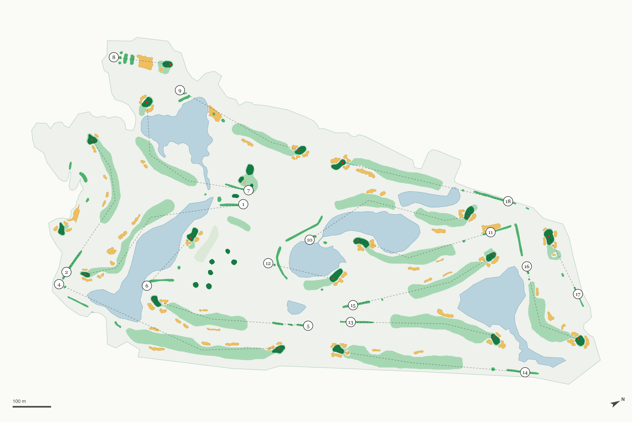 Map of Crandon Golf at Key Biscayne