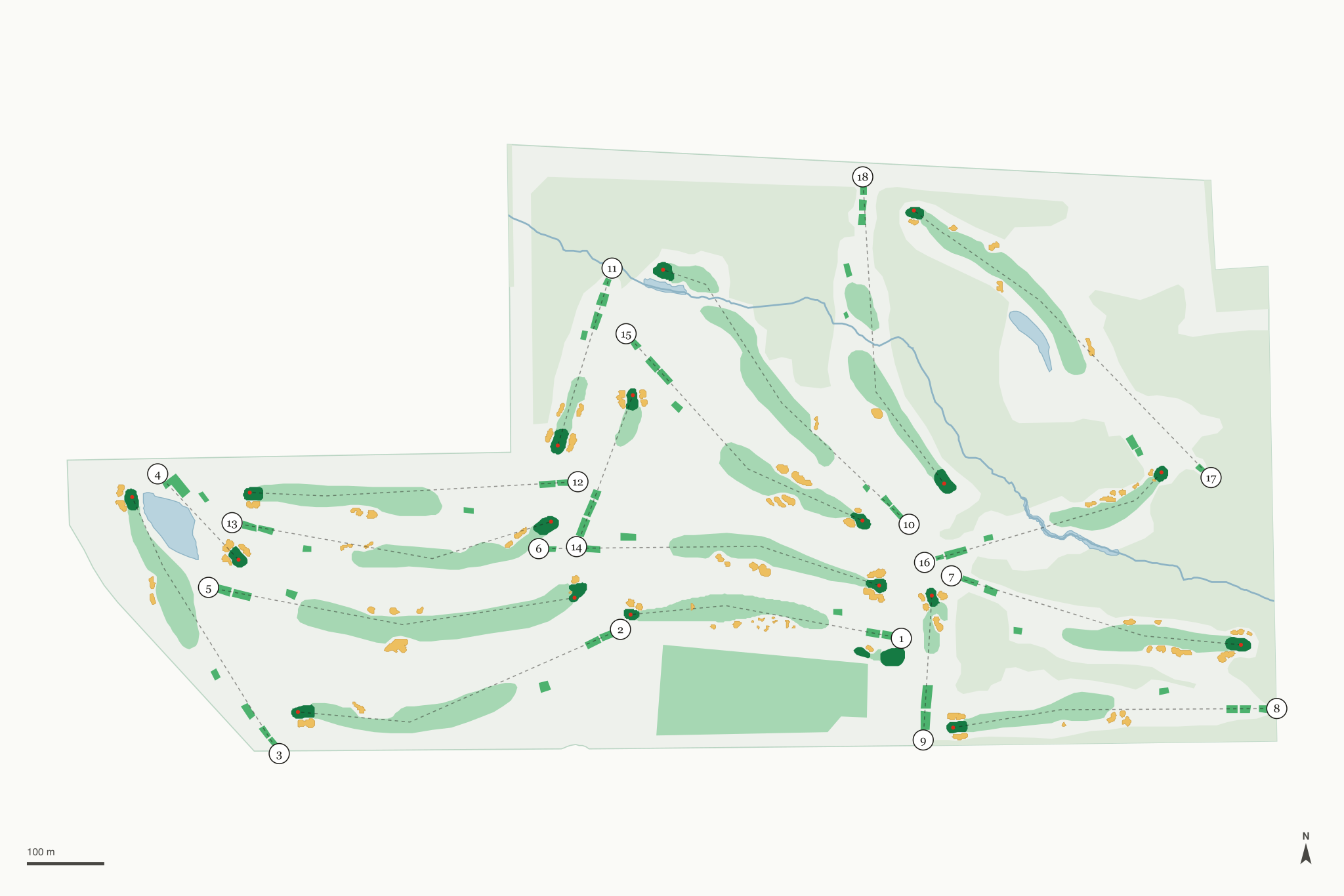 Map of Warren Golf Course