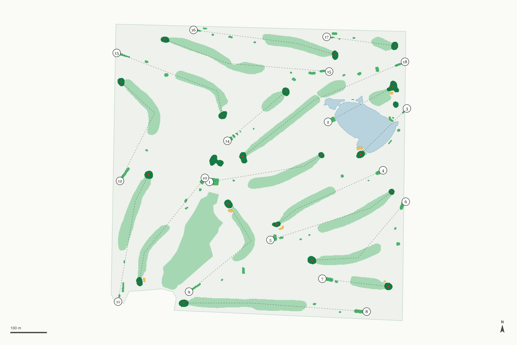 Map of Oak Meadow Country Club