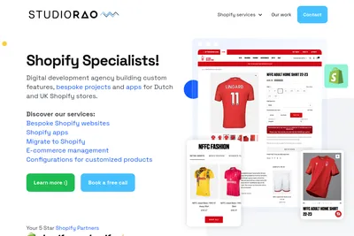Screenshot of the Studio RAO homepage