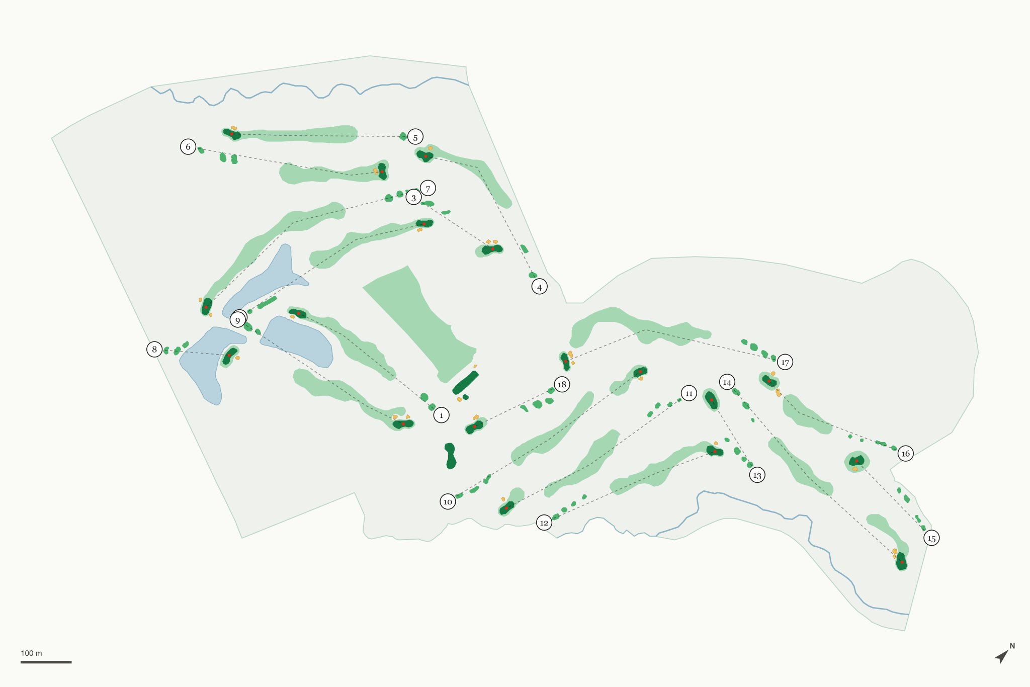 Map of Dairy Creek Golf Course