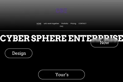 Screenshot of the Cyber Sphere Enterprise homepage