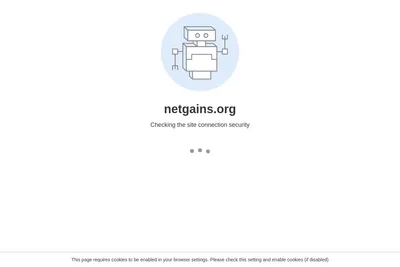 Screenshot of the Netgains homepage