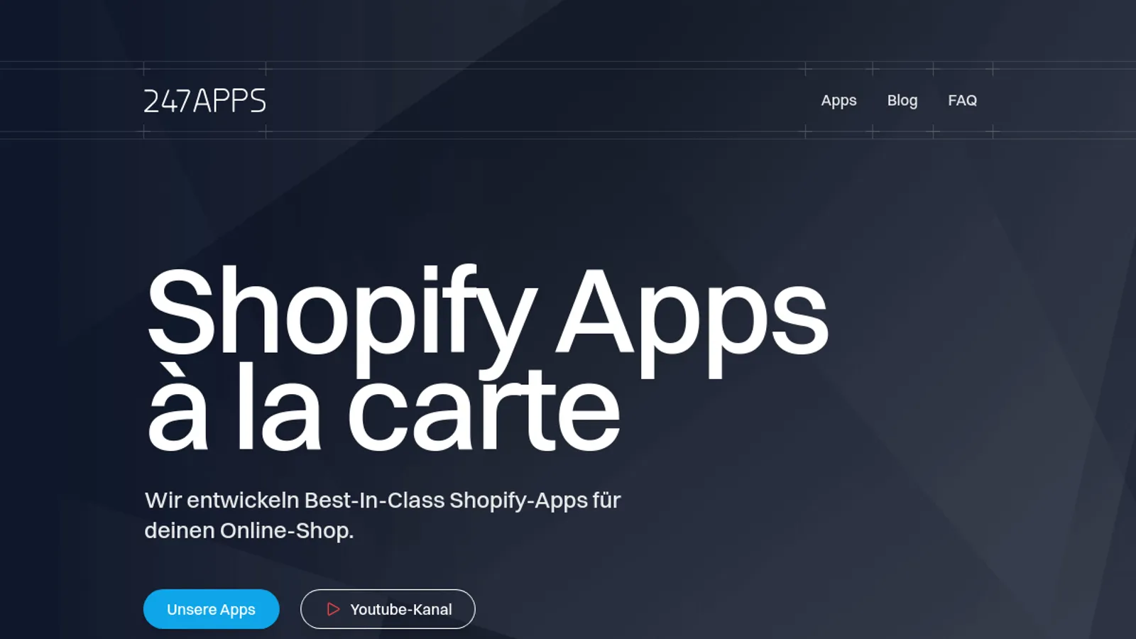 Screenshot of the 247APPS homepage