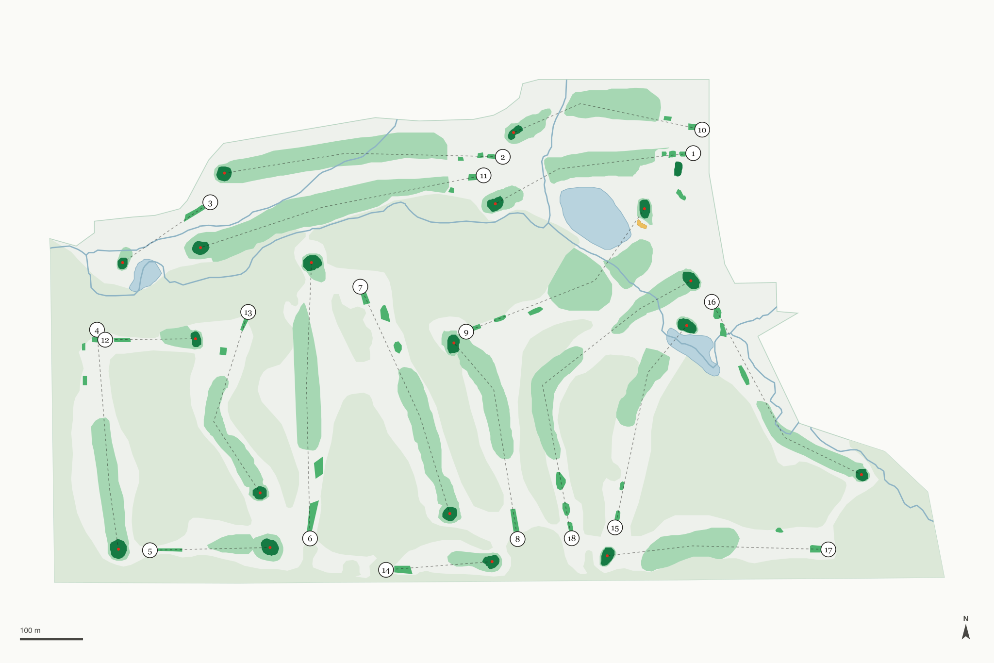 Map of Timberline Golf Course