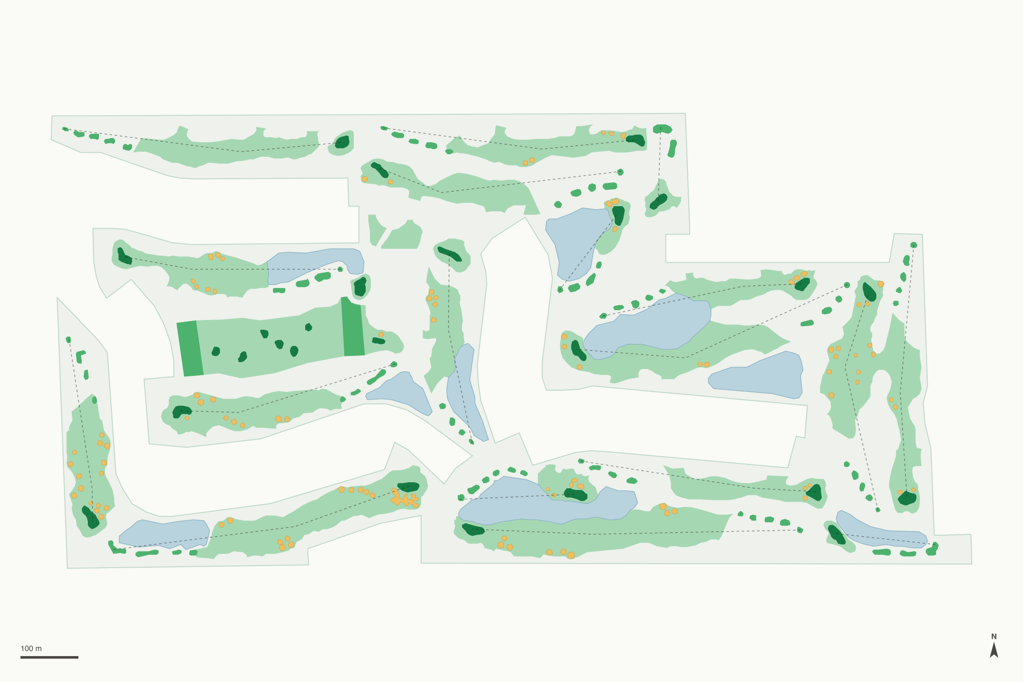 Map of PGA WEST Greg Norman Golf Course