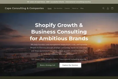 Screenshot of the CAPE Consulting & Companies LLC homepage