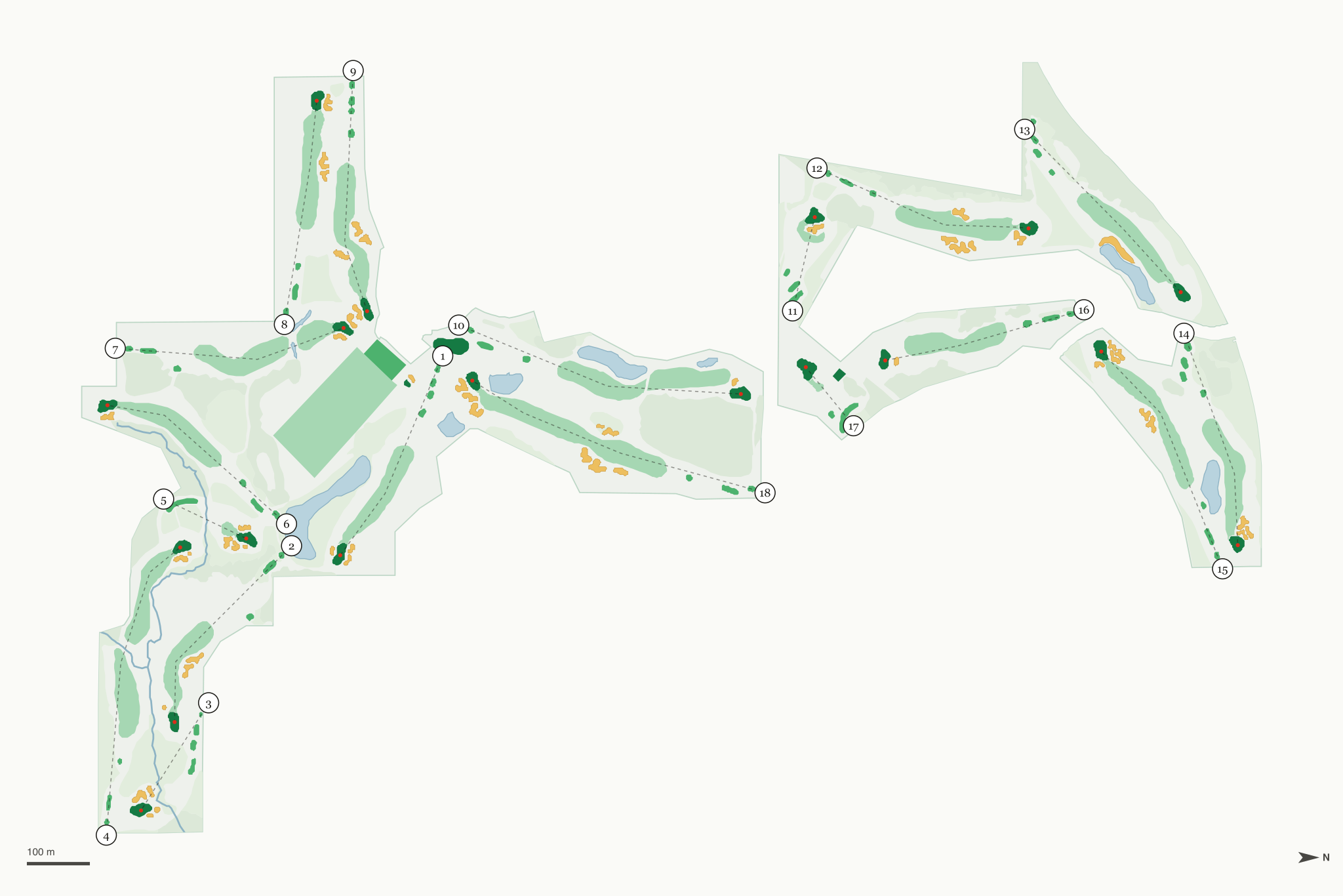 Map of Crystal Lake Golf Club