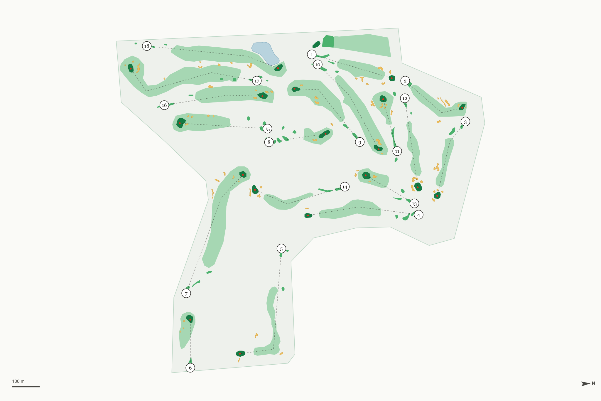 Map of Champion Hill Golf Course
