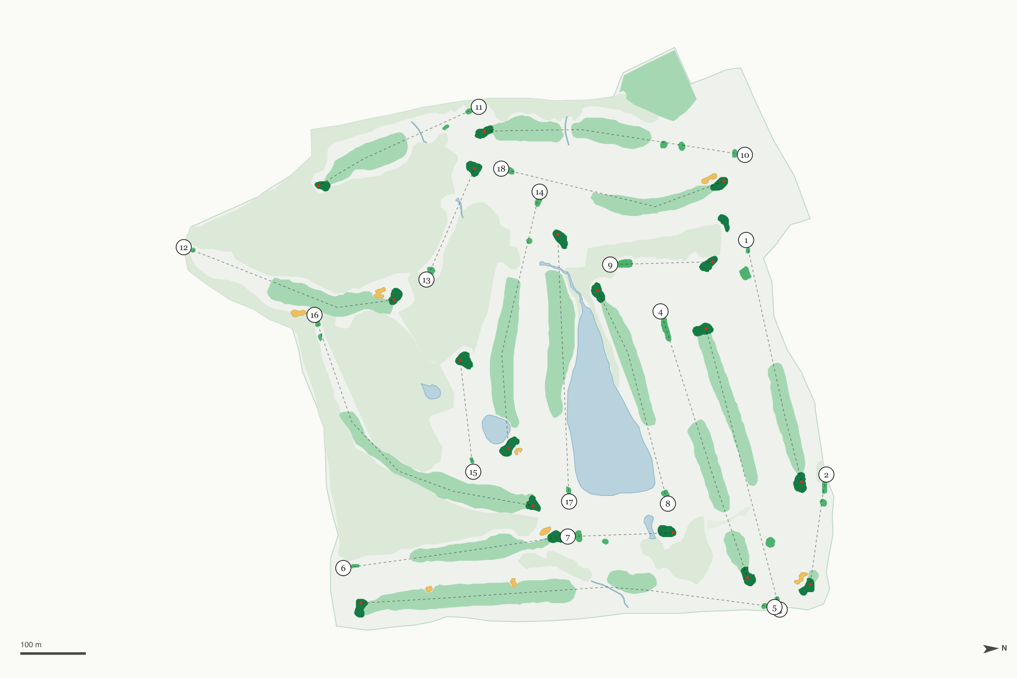 Map of Sun Valley Golf Course