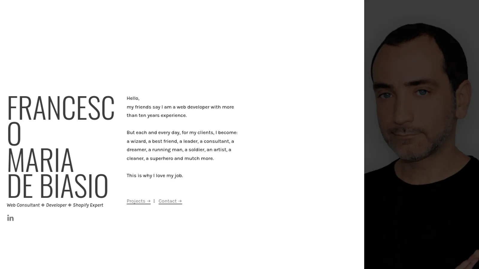 Screenshot of the FMDB homepage