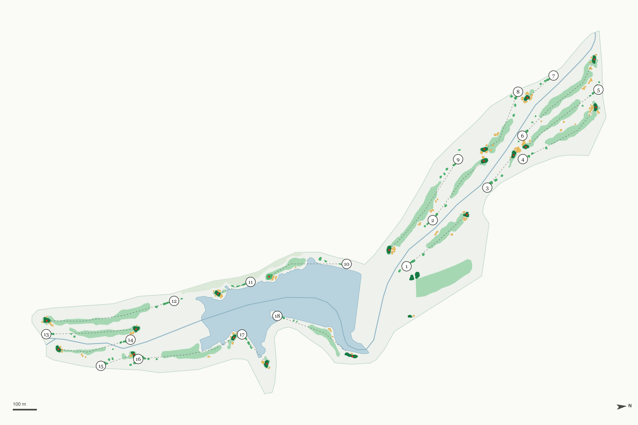 Map of Strawberry Farms Golf Club