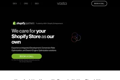 Screenshot of the Vasta Inc homepage