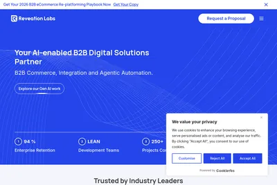 Screenshot of the Reveation Labs homepage